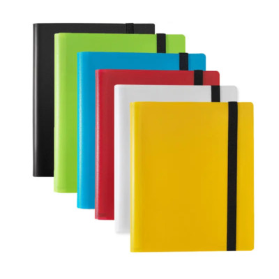 360 Trading card 9 Pocket Binder with Elastic strap Multiple colors