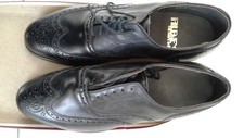 Mens Dress Shoes Black Wingtip Lace Up