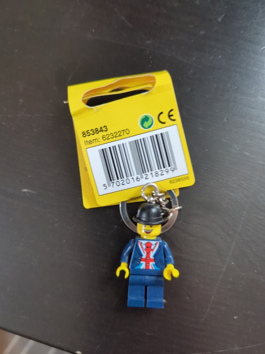 Genuine LEGO Leicester Square Lester Minifigure Keyring 853843 for