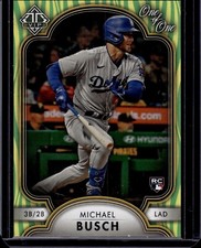 2023 Topps Transcendent VIP Baseball Michael Busch YELLOW GREEN #1/1 Dodgers RC