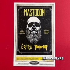 MASTODON + GOJIRA 2014 Concert Promo 11x17 Street Poster. Portland OR