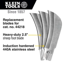 Klein Tools Replacement Hawkbill Blade 2-3 Pack 6 Total Blades 44219 For 44218