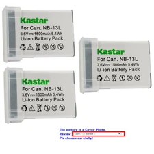 Kastar Replacement Battery for Canon NB-13L CB-2LH & Canon PowerShot G5 X Camera