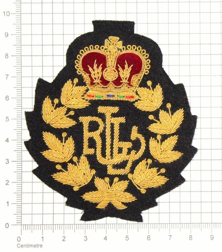Fashion patch hand embroidered with gold bullion wire sewn on black felt - Picture 4 of 8