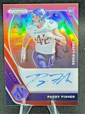 2021 Panini Prizm Draft Picks Red Prizm Auto Paddy Fisher Panthers 100/199