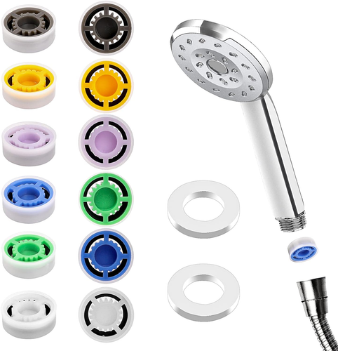 12pcs Shower Flow Reducer Limiter, Shower Head Flow Restrictor Water Saver Low F
