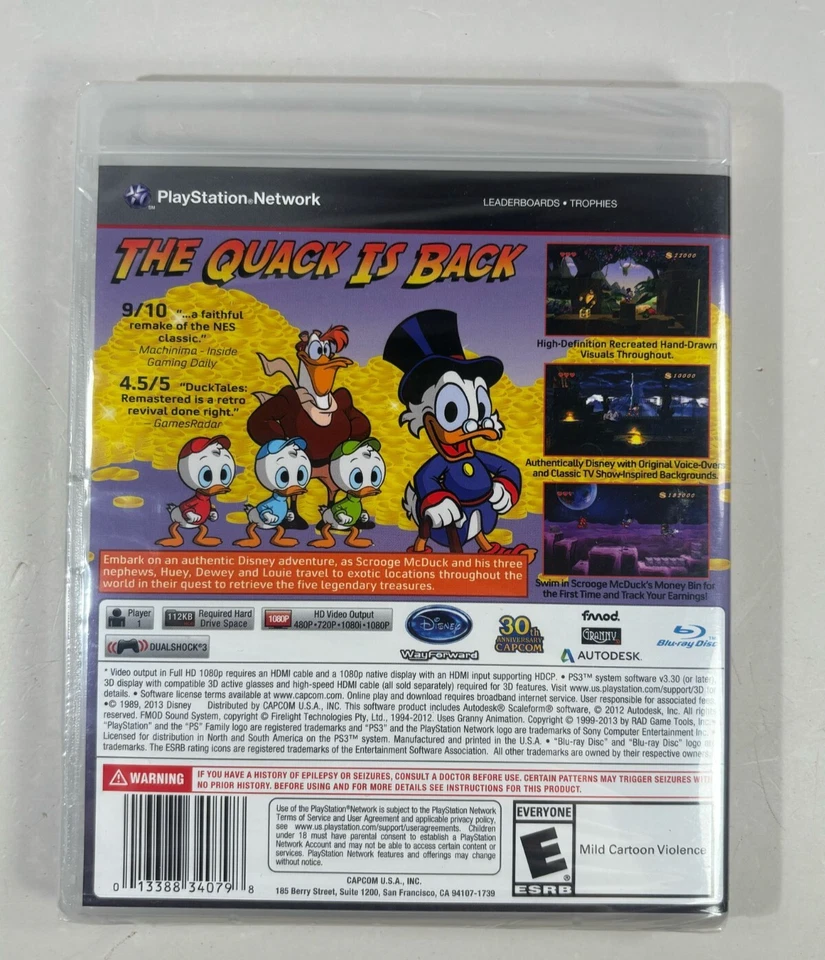 DuckTales: Remastered (Sony PlayStation 3, 2013) Brand New Sealed PS3 - Image 2 of 4