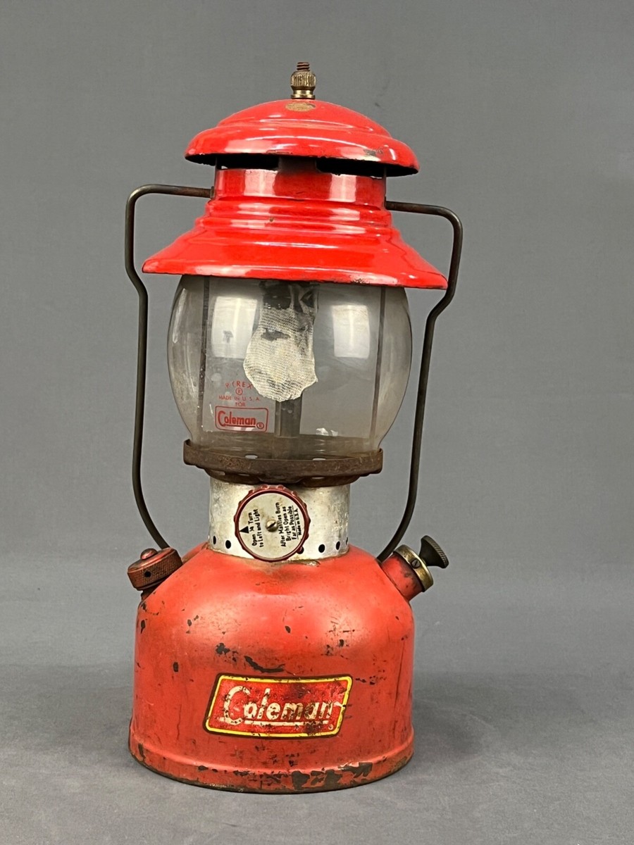Vintage 1957 Red Coleman 200A Sunshine Of The Night Lantern Vintage 1957 Red Coleman 200A Sunshine Of The Night Lantern