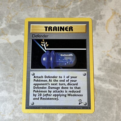 defender pokemon card DEFENDER - 109/130 - Base Set 2 - Pokemon Card