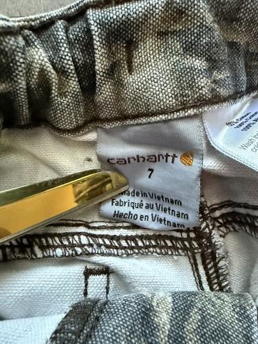 Carhartt Camo Utility Pants Boys Size 7 Hunting Adjustable Waist Kids Youth Fade - Picture 7 of 19