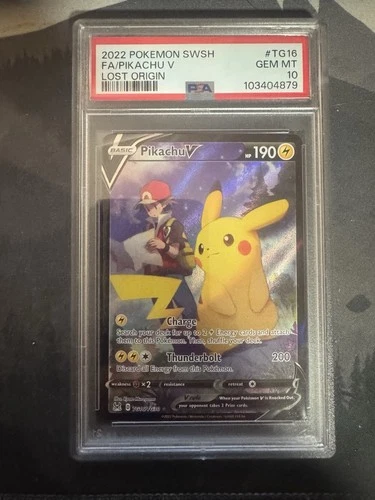 PSA 10 Pikachu V TG16/TG30 Pokemon Lost Origin Trainer Gallery