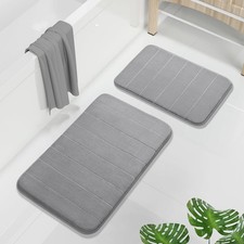 Memory Foam Bathroom Rugs Sets 2 Piece - Super Soft Absorbent Quick Dry Bath Mat