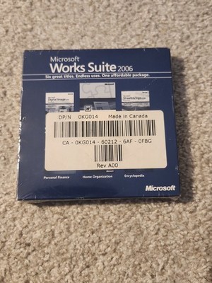 Microsoft Works Suite 2006 Computer Software with Product Key BRAND NEW SEALED