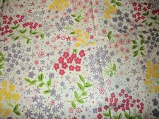 9G POTTERY BARN Kids Floral Flowers cotton Twin Flat Bed Sheet {Fabric}