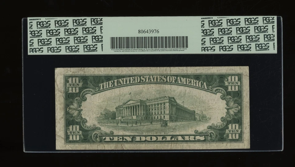 DBR 1934-C $10 FRN Wide Chicago Fr. 2008-Gw PCGS 25 Serial G98337313C - Image 2 of 2