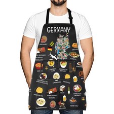 Germany Country Map Europe Cuisine Lover Kitchen Apron Mom Dad BFF German Foo...