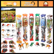 72pcs Realistic Mini Dinosaur  Animal Figures Set - Educational Toys, Party Fav