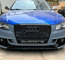 For Audi A4 S4 B8 RS4 2009-2012 Style Front Bumper Honeycomb Grille Mesh Grill