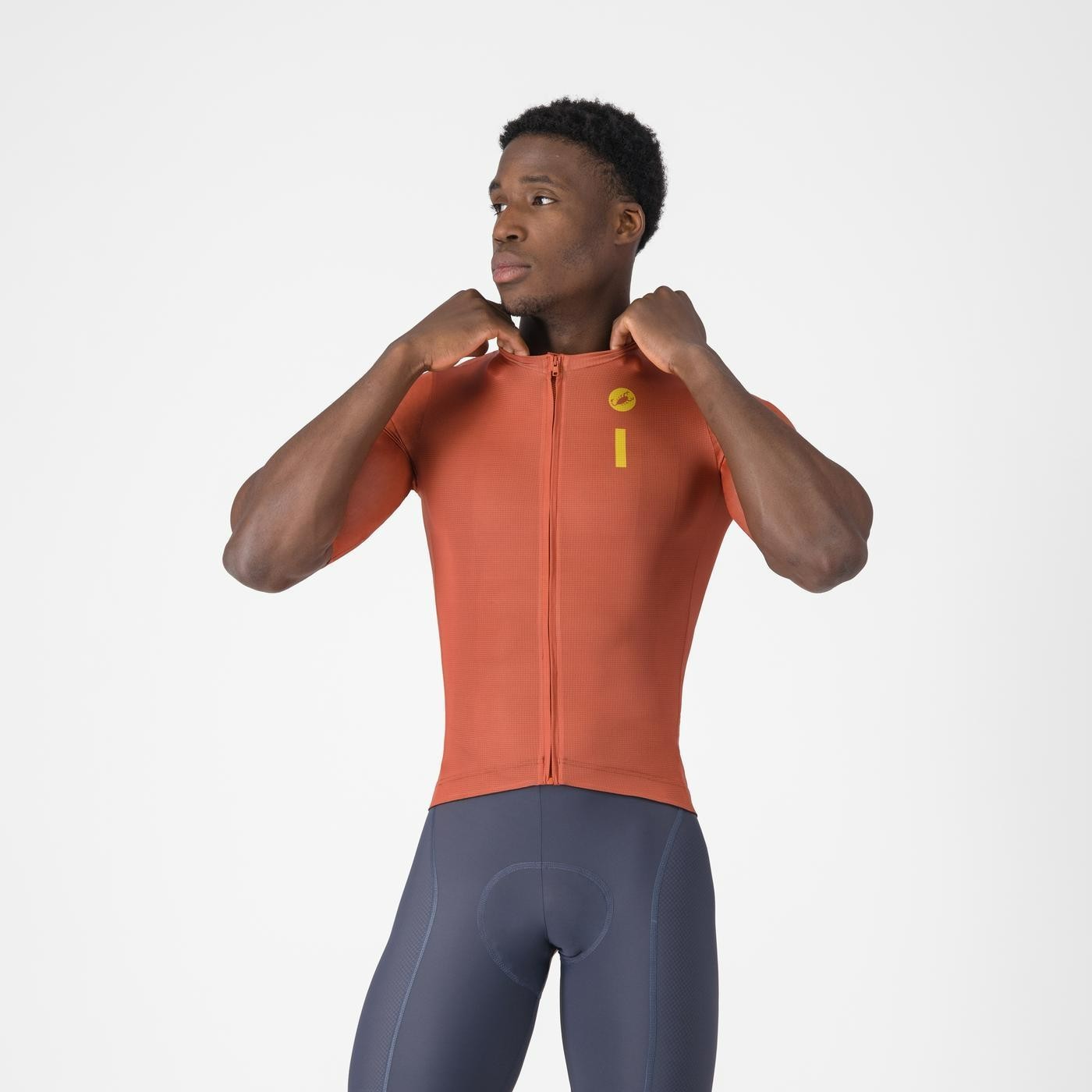 CASTELLI DRITTONE LOGO MEN CYCLING JERSEY &ndash; BREATHABLE &ndash; ROAD BIKE - LIGHTWEIGHT