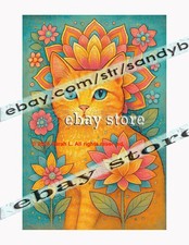 1000 piece jigsaw puzzle Floral Cat fantasy feline rustic