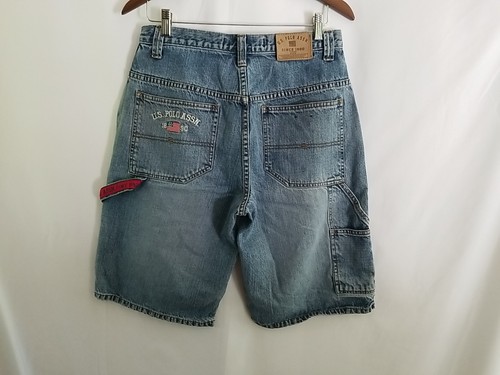 U.S. Polo Assn Shorts Men's Blue Denim Zipper Fly Size 30 - Picture 2 of 8