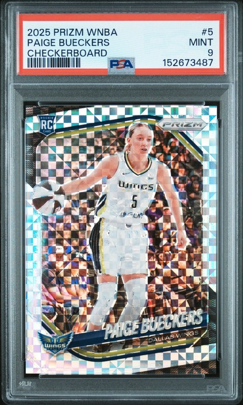 2025 Panini Prizm WNBA - Paige Bueckers #5 Checkerboard Prizm (RC) PSA 9