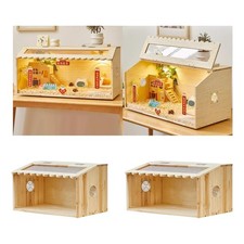 Éleveuse panoramique en bois pour hamsters, cailles et poussins