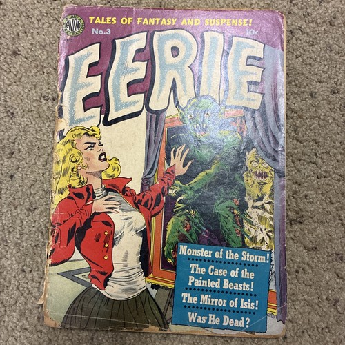 EERIE #3 (1951) - Wally Wood Cover and Art Pre Code Horror cover split detached 