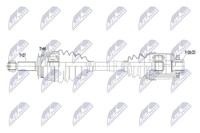 NTY Antriebswelle NPW-HY-674 FüR Hyundai 2 GK Tiburon