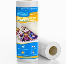 Yamation Paper-Backed DTF Transfer Film Roll – 13 inch x 328ft, Vibrant 328ft 