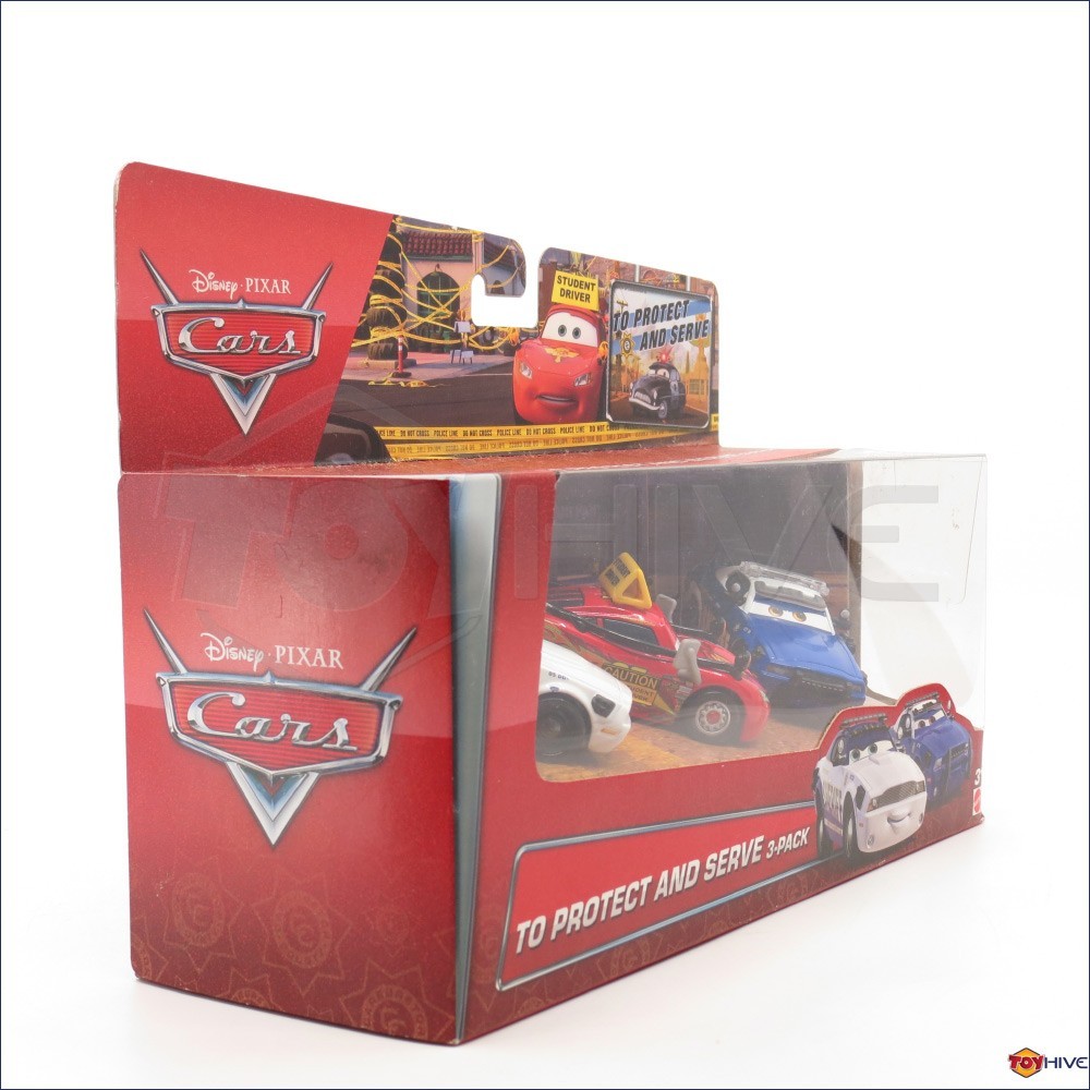 未開封 CARS MATTEL TO PROTECT AND SERVE Disney Cars To Protect And Serve Didi Mike Driving School Mcqueen