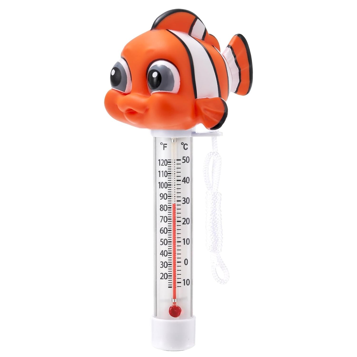 INCETUE Pool Thermometer Floating Easy Read, Water Temperature Gauge with Strin