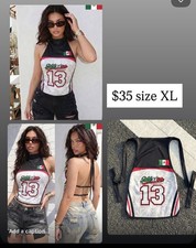 Women s Mexico 13 Graphic Print Halter Top XL...