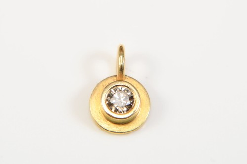 N77L31- Gold 750 18kt Anhänger mit Brillant ca. 0,20ct