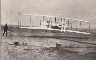 Antique Postcard Wright Flyer First Powered Flight Kitty Hawk NC 1903