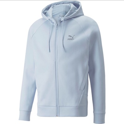 PUMA Mens Classics Tech Jacket Hoodie Full Zip - Color: Artic Ice - Size: Small