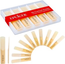 10 Pack Bb Clarinet Reeds 2.5 Strength for Beginner and Player, Thinner Reed...