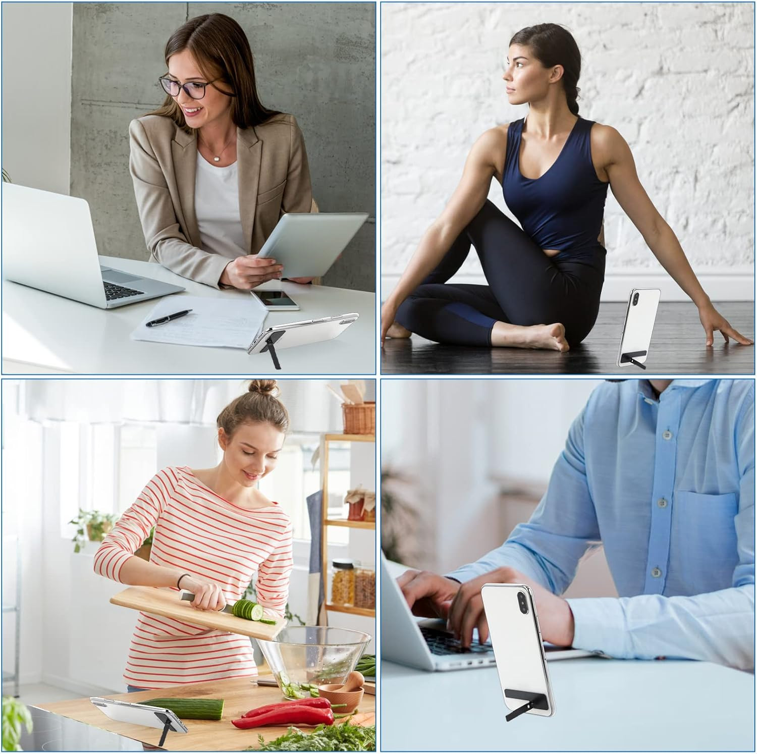 2Pcs Ultra-Thin Invisible Phone Kickstand Adjustable Vertical & Horizontal Stan