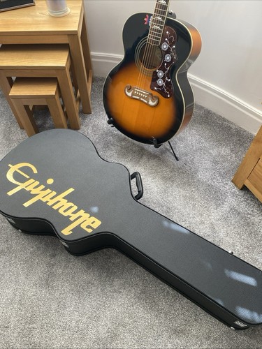 Epiphone J-200 VS Jumbo Acoustic Guitar Vintage Sunburst with Hard Case