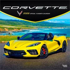 BrownTrout,  Corvette 2026 Wall Calendar, 12'' X 12'', 16-Month Calendar with St