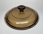 Vision Ware Amber V-1-C Replacement Lid Corning Pyrex 6 3/8" 1 Liter Pot #P