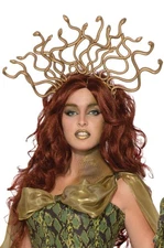 Gold Medusa Snake Headpiece Headband Costume Accessory