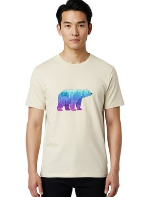 Melting-Polar-Bear-2 Mens Graphic Tee, 100% Cotton, Casual Summer Wear