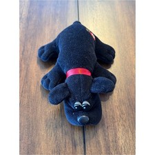 Tonka Vintage 1986 Black Red Collar Pound Puppy Plush