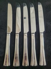 Lot of 5 Reed  Barton BROOKSHIRE Stainless Steel Dinner Knife Knives Flatware