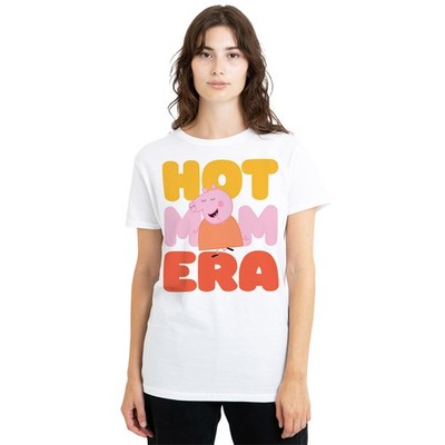 Peppa Pig - Mummy Pig Hot Mom Era Damen T-Shirt S-2XL, weiß