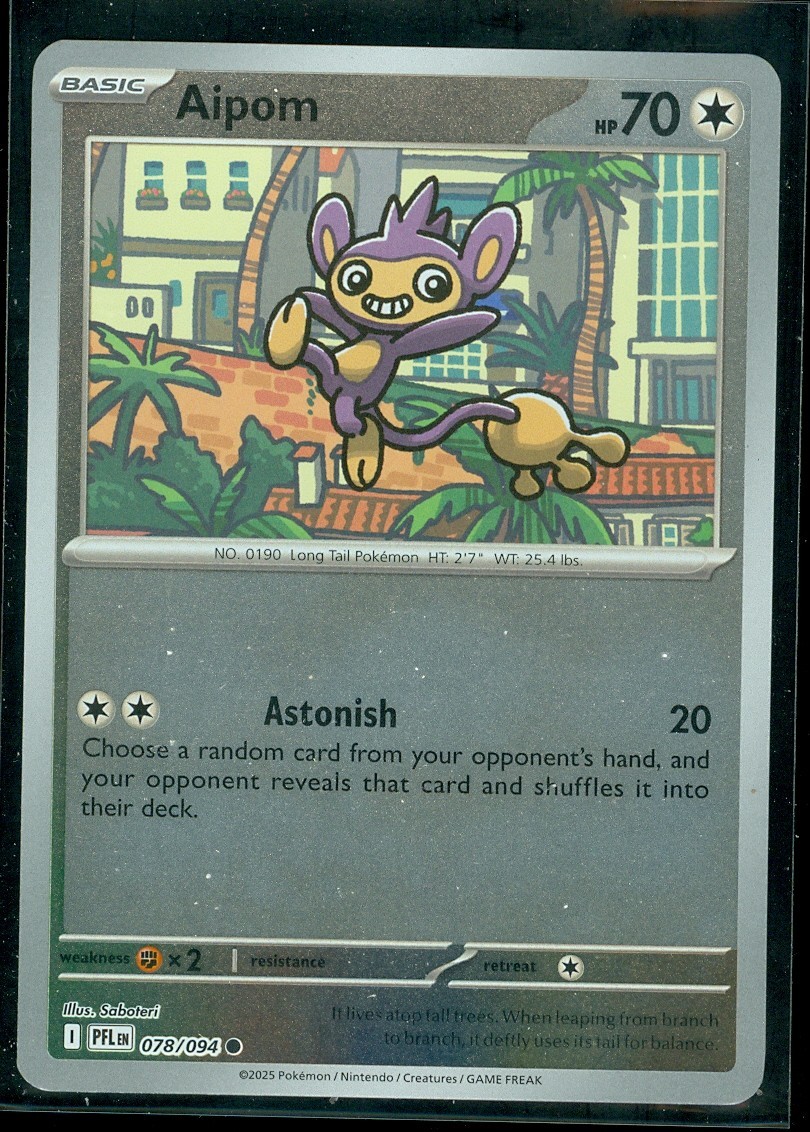 Pokemon AIPOM 078/094 - Phantasmal Flames - Rev Holo - MINT