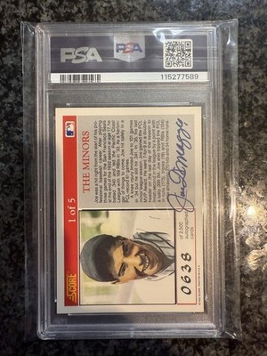 1992 SCORE JOE DiMAGGIO #1 THE MINORS #/2500 PSA 6 DNA AUTO 10 | eBay