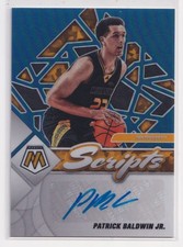 2022-23 Panini Mosaic Draft Scripts Blue Prizm Patrick Baldwin Jr. RC Auto /49