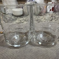 Nespresso Vertuo Glass Coffee Mug Espresso Latte 13 oz Clear Tempered - Set of 2